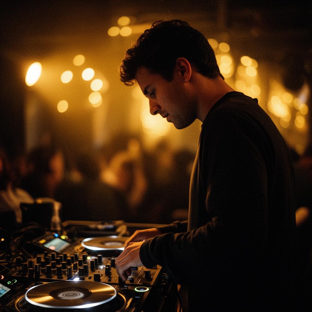 Behind the decks